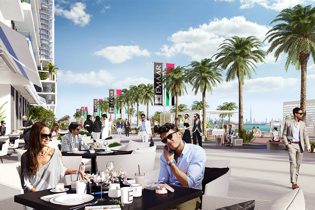 emaar beachfront retail and restaurant area